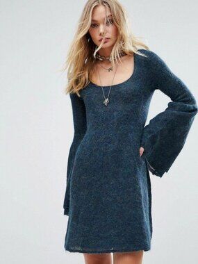 Free People Juliet Alpaca Wool Blend Mini Dress Size M